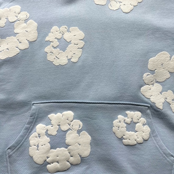 Denim Tears The Cotton Wreath Hoodie ‘Blue’ - Picture 4 of 7